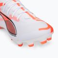 Мъжки футболни обувки PUMA Ultra 5 Match+ FG/AG puma white/puma black/glowing red 7