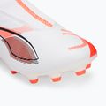 PUMA Ultra 5 Match+ LL FG/AG Jr детски футболни обувки puma white/puma black/glowing red 7