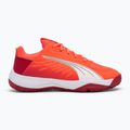 Детски обувки за хандбал PUMA Accelerate Jr светещо червено/бяло/тъмно малиново/черно 2