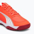 Детски обувки за хандбал PUMA Accelerate Jr светещо червено/бяло/тъмно малиново/черно 7