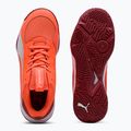 Детски обувки за хандбал PUMA Accelerate Jr светещо червено/бяло/тъмно малиново/черно 10