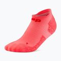 Мъжки компресионни чорапи CEP Ultralight No Show 4.0 neon coral/red 2