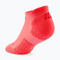 Мъжки компресионни чорапи CEP Ultralight No Show 4.0 neon coral/red 3