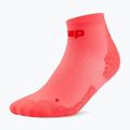 Мъжки компресионни чорапи CEP Ultralight Low Cut 4.0 neon coral/red 2