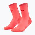 Мъжки компресионни чорапи CEP Ultralight Mid Cut 4.0 neon coral/red
