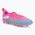 Детски футболни обувки PUMA Future 9 Play FG/AG Jr poison pink/puma wht/sun stream/bright aqua/puma blk