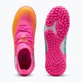 Детски футболни обувки PUMA Future 9 Match TT + Mid Jr poison pink/puma wht/sun stream/bright aqua/puma blk 3