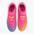 Детски футболни обувки PUMA Future 9 Match TT + Mid Jr poison pink/puma wht/sun stream/bright aqua/puma blk 5