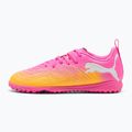 Детски футболни обувки PUMA Future 9 Play TT poison pink/puma wht/sun stream/bright aqua/puma blk