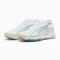Дамски обувки за хандбал PUMA Accelerate Nitro SQD 4 Game On puma white/baltic sea blue/fresh water 11