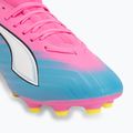 Детски футболни обувки PUMA Ultra 6 Match FG/AG Jr poison pink/puma wht/sun stream/bright aqua/puma blk 7