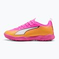 Детски футболни обувки PUMA Ultra 6 Play TT Jr poison pink/puma wht/sun stream/bright aqua/puma blk