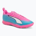 Детски футболни обувки PUMA Ultra 6 Play TT Jr poison pink/puma wht/sun stream/bright aqua/puma blk