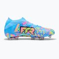 Футболни обувки PUMA Future 9 Ultimate Advanced Level FG puma white/blue glimmer/pink glimmer/yellow alert 2