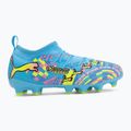 Детски футболни обувки PUMA Future 9 Match Advanced Level FG/AG Jr puma white/blue glimmer/pink glimmer/yellow alert 2