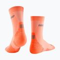 Дамски чорапи за компресия CEP Ultralight Mid Cut coral/cream 3