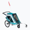 Qeridoo Speedkid2 двойно ремарке за велосипед, синьо Q-SK2-21-P