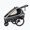 Qeridoo Kidgoo 2 двуместно ремарке за велосипед сиво Q-KDG2-22-SG