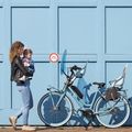 Седалка за велосипед със задна рамка URBAN IKI синя U-214003 10