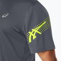 Мъжка тениска за бягане ASICS Icon Top carrier grey/safety yellow 5