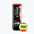 Детски топки за тенис Dunlop Stage 2 3 бр. оранжеви/жълти 601339