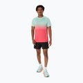 Мъжка тениска за бягане ASICS Seamless performance coral reef/oasis green 2