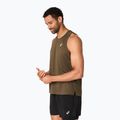 Мъжки ASICS Core Singlet кафяв тениска за бягане с камъни 4