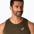 Мъжки ASICS Core Singlet кафяв тениска за бягане с камъни 5
