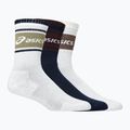 ASICS Logo Crew 3 чифта полунощни/тъмночервени чорапи Planet/lemongrass