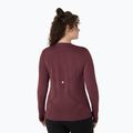 Дамски ASICS Road Seamless LS тъмна касис/портокалово бягане с дълъг ръкав 2