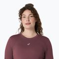 Дамски ASICS Road Seamless LS тъмна касис/портокалово бягане с дълъг ръкав 4