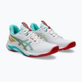 Дамски обувки за волейбол ASICS Netburner Ballistic FF 4 white/sea glass 3