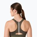Спортен сутиен ASICS Road Combination Zip dark olive 6