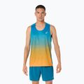 Мъжка тениска за бягане ASICS Road Fade Singlet aegean blue/yamabuki