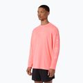 Мъжка блуза за бягане с дълъг ръкав Asics Fujitrail Logo Ls Top Sun Coral 4