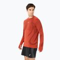 Мъжка блуза за бягане с дълъг ръкав ASICS Road Seamless Top singed red 3