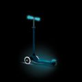 Детска триколесна тротинетка Globber Primo Plus Glow Lights petrol blue 12