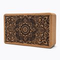Кубче за йога Yoga Design Lab Cork Yoga кафяво BL-Cork-Mandala Black 3