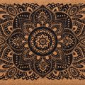 Кубче за йога Yoga Design Lab Cork Yoga кафяво BL-Cork-Mandala Black 6