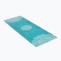 Yoga Design Lab Комбинирана постелка за йога за пътуване 1,5 мм синя Мандала Тюркоаз