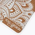 Yoga Design Lab Корк 3,5 мм кафяв Мандала Бяла постелка за йога 3