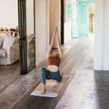 Yoga Design Lab Корк 3,5 мм кафяв Мандала Бяла постелка за йога 6