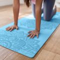 Yoga Design Lab Flow Pure 6 мм синя мандала Aqua постелка за йога 7