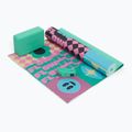Комплект за йога Myga Spirit Yoga Set mat + block + turquoise strap
