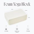 Куб за йога  Myga Foam Block do jogi cream 2