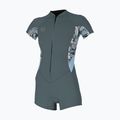 Дамски неопренов костюм за плуване O'Neill Bahia 2/1 Front Zip SS Spring shade/palmento tropical/faded denim
