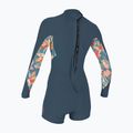 Дамски неопренов костюм за плуване O'Neill Bahia 2/1 Back Zip LS Spring copen blue/painted tropics/copen blue 2