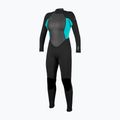 Дамски неопренов костюм за плуване  O'Neill Reactor-2 3/2 mm Back Zip Full black/light aqua