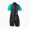 Дамски неопренов костюм за плуване O'Neill Reactor-2 2mm Back Zip SS Spring IS7 black/light aqua 2