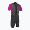 Детски неопренов костюм за плуване O'Neill Youth Reactor-2 2mm Back Zip SS Spring black/berry 2
